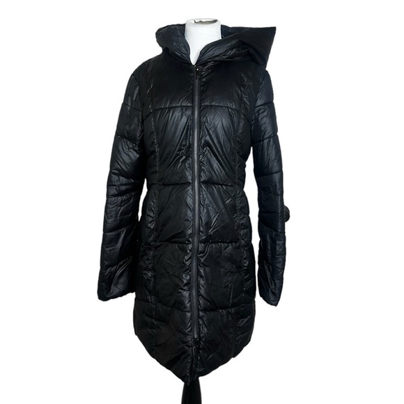 Sam Edelman Black Long Puffer Jacket - Picture 1 of 7